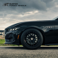Jantes de Drag Racing 17x10 18x10 5x114.3 5x120 5x120.65 Noir Satiné à Rayons Divisés Forgées Haute Performance pour Mustang Camaro Corvette
