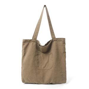 Bolsa Tote de Lona Lavada Vintage, Grande Capacidade, Bolsa de Compras para Mulheres, Ideal para o Dia a Dia - Product Image 5