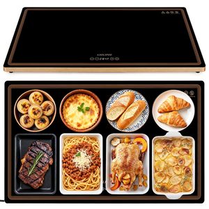 Plaque chauffante carrée simple et efficace 500W à résistance en spirale, température réglable, pour usage domestique et commercial, avec support isolant pour aliments - Product Image 1
