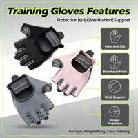 Gants de fitness respirants et antidérapants avec absorption des chocs et résistance à l'usure pour la musculation, l'haltérophilie et les entraînements en salle de sport