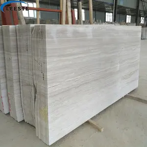 China fornecedor mármore de madeira branco grão de madeira slabs e telhas para decoração de piso e parede