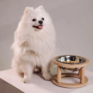 ODM OEM <b>Single</b> <b>Bowl</b> <b>Dog</b> Feeder Customizable Eco-Friendly Elevated Pet Dish Automatic Adjustable <b>Raised</b> Dining Station - Product Image 1