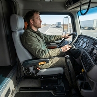 Siège conducteur en cuir premium, tissu imperméable, suspension pneumatique, confortable, antichoc, pour camping-car, camion, véhicule utilitaire