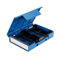 Boîte de protection pour disque dur 2,5 M.2 avec étiquette pour SSD/HDD 2,5 et 3,5 pouces, antichoc, anti-poussière, boîte de rangement, étui pour disque dur