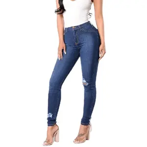 Terbaru Penjual Panas untuk Wanita Di 2021 Adalah Abon Celana Jeans Yang Peregangan Ketat Pinggang Tinggi Celana Jeans