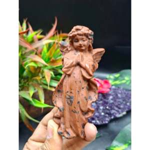 Escultura de Ángel Alado de Obsidiana Caoba: Una Combinación Divina de Protección y Elegancia, Reiki/Chakra/Sanación/Energía, Decoración para el Hogar - Product Image 1