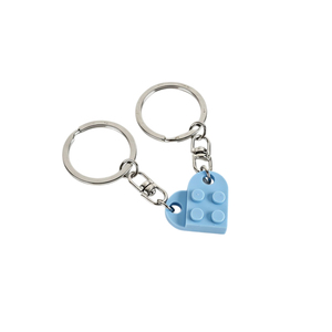 Matching Heart Keychain Set <strong>Brick</strong> Building <strong>Blocks</strong> Acrylic for Couples 2Pcs Love Charms Boyfriend Girlfriend Friendship - Product Image 5