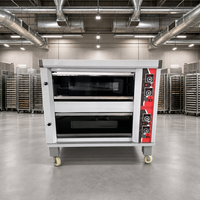 Four commercial Rui Tai à deux niveaux et quatre plateaux, en acier inoxydable, contrôle numérique, économie de main-d'œuvre, pour boulangerie, pâtisserie, cuisine