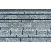 Panneau mural sandwich en métal ignifuge, isolation en mousse de polyuréthane PU contemporaine, revêtement extérieur décoratif, texture brique