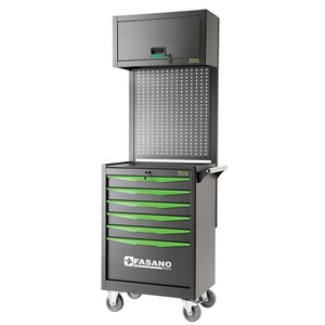 Fasano Tools Tool Cabinet 6 <b>Drawer</b> Rolling Storage With Pegboard Organizer For <b>Workshop</b> Use - Product Image 1