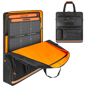 <b>Solar</b> Backpack <b>Foldable</b> <b>Solar</b> <b>Panel</b> Case Waterproof Storage Bag For Outdoor Camping Travel - Product Image 1