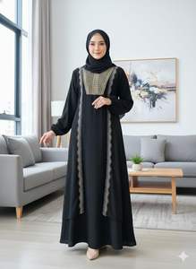 Vestido Abaya Árabe Tradicional para Mujer, Estilo Largo y Modesto, Vestidos Casuales de Noche, Ropa para el Hogar, Estilo Dubái - Product Image 3