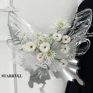 Colorful Butterfly Crystal Butterfly Shaped Bouquet Packaging Paper <b>Flower</b> Arrangement <b>Flower</b> Packaging Materials - Product Image 3