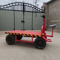 Chariot électrique silencieux à plateau basculant, véhicule de transport de marchandises à quatre roues pour outils industriels, moteur 800W, plateforme en acier, OEM