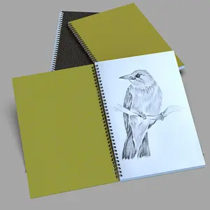 Cubierta de papel negro A4, libro de bocetos para pintar, diario, libro de bocetos en blanco para estudiantes