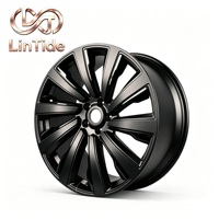 Jantes en alliage forgé noir mat personnalisées 20 pouces 5x114.3 15 rayons rainurés 25mm ET pour voiture de tourisme OEM ODM Commande en gros
