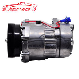 Compresseur de climatisation automobile 7V16 pour VW Caddy <span class=keywords><strong>Golf</strong></span> Passat Polo WXVW055, 1H0820803D 7340657 7M0820803D - Product Image 1
