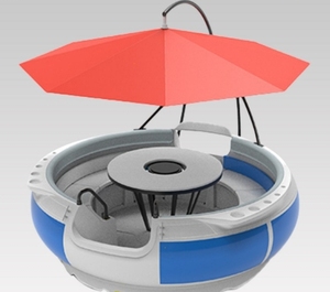 Bateau BBQ électrique personnalisé avec auvent pour les loisirs et le divertissement aquatiques panoramiques - Product Image 3