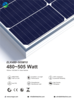 480w ~ 505w 182mm cellule PERC panneau solaire photovoltaïque 480w 485w 490w 495w 500w Module de cellule solaire monocristallin de puissance