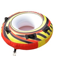 Bateau gonflable PVC pour 1 personne, tractable, avec poignées, pour sports nautiques sur lacs, rivières, océans, ski nautique