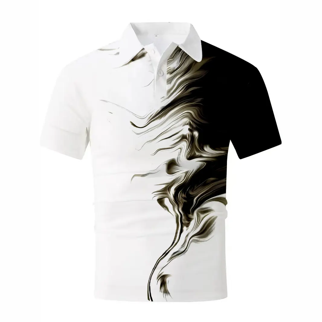 Camisas para homens camisas polo de lapela de golfe camisas polo de manga curta