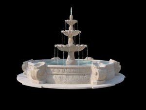 Fontaine en marbre beige <span class=keywords><strong>de</strong></span> style romain, bassin sculpté, grande fontaine d'extérieur pour <span class=keywords><strong>jardin</strong></span>, décoration <span class=keywords><strong>de</strong></span> cour, écologique <span class=keywords><strong>et</strong></span> durable - Product Image 4