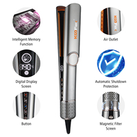 Sèche-cheveux et lisseur 2-en-1 en céramique OEM/ODM à air chaud/froid avec protection d'arrêt automatique 1200W