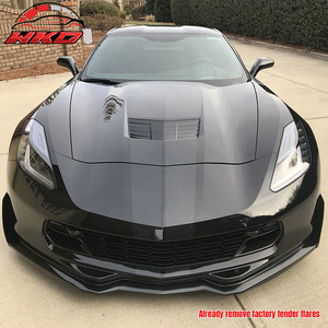 Convient pour Chevrolet Corvette 14-19 C7 Stingray Stage 3, lèvre de pare-chocs avant en PU non peinte, accessoire extérieur de haute qualité - Product Image 2