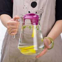 Ensemble de carafes à eau en verre pour boissons chaudes et froides de 1500 ml avec tasses
