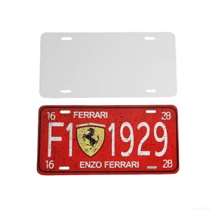 Plaque d'immatriculation vierge en aluminium simple face de 0.45mm pour voiture et <span class=keywords><strong>camion</strong></span>, personnalisation par Sublimation - Product Image 1