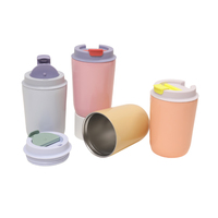 Offre Spéciale – Bouteille d'eau isotherme en acier inoxydable à double paroi, sans BPA, mini-gobelet à café portable, tasses à café isolées de 12 oz avec couvercle