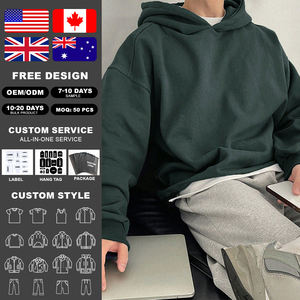 Sweat-shirt Kingsen de haute qualité, imprimé numériquement, sans poches, couleur unie, en tissu French Terry, design épaules tombantes, pour l'hiver - Product Image 2