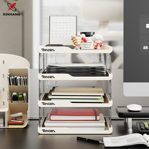 Xinhang chống tràn rim hộp tập tin nhựa hình chữ U rãnh nhựa trường hợp tài liệu nặng tải tổ chức tài liệu văn phòng tinh tế - Product Image 3