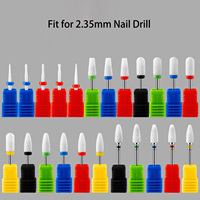 Forets à ongles professionnels en céramique de 3/32 pouces (2,35 mm) pour le ponçage des ongles, logo personnalisé, compatibles avec les machines à ongles et les outils de nail art