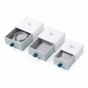 Minimalist Jewelry <b>Set</b> <b>Box</b> Luxury Rigid Sliding Drawer Jewelry Gift <b>Box</b> Custom Velvet Insert Foil Stamping Custom Logo Wholesale - Product Image 1