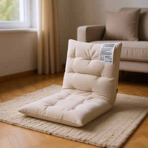 Cuscino da Pavimento in Ciniglia Poly, Morbido Cuscino in Schiuma per Seduta, Monocolore Senza Motivi - Product Image 2