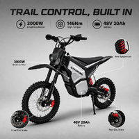 USA Stock SYKERUNS X5 Premium Trail Motorcycle Electric Dirt Bikes for Adults 3000W 48V 20Ah Lithium Battery Weekend Adventure