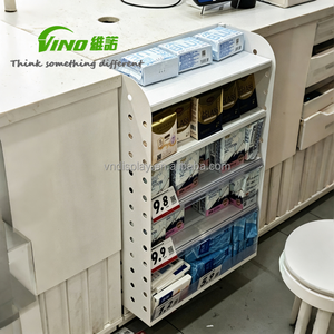 ODM Custom Retail Store Cashier Display Rack Multi-Layer Steel <b>Checkout</b> Shelving With Price Label Holder For Grocery Chain Store - Product Image 2