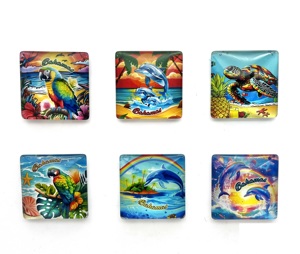 Artículos de Decoración para el Hogar, Imán para Refrigerador, Recuerdo Turístico de las Bahamas, Regalos Personalizados, Forma de Corazón, Ecológico, de Vidrio - Product Image 5