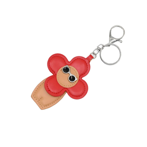 QYS Cute PU Leather Flower Keychain Colorful Floral Bag <b>Charm</b> Fashion Key Ring Handbag Decoration Gift - Product Image 4