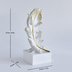 Di nicchia High-End moderna resina arte Still Life piume ornamenti casa <span class=keywords><strong>soggiorno</strong></span> <span class=keywords><strong>ingresso</strong></span> morbido decorazione di riscaldamento domestico decorazione - Product Image 5