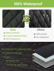 Fundas Impermeables 4 en 1 para Asientos Traseros de Coche para Perros, Hamaca Antiarañazos con Ventana de Malla, Fundas Protectoras para Asientos de Coche para Mascotas - Product Image 6