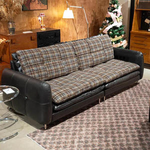 Canapé droit <span class=keywords><strong>en</strong></span> <span class=keywords><strong>cuir</strong></span> véritable de style Mid-Century, convertible double face, <span class=keywords><strong>pour</strong></span> salon - Product Image 4