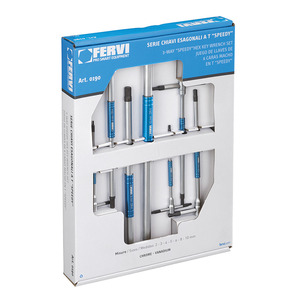 FERVI SERIE CHIAVI ESAGONALI a T SPEEDY <b>Hex</b> <b>Key</b> Set with Speedy Head Type - Product Image 1