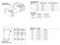   Porte-fusible modulaire CH60J3I 3P 60A 600V Classe J avec indicateur néon, montage sur rail DIN 35mm, borne industrielle