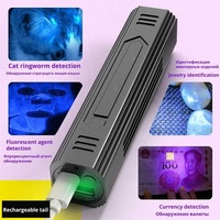 Lampe UV industrielle étanche rechargeable par USB QXMOVING 365nm, détecteur d'urine d'animaux, lampe torche avec batterie externe