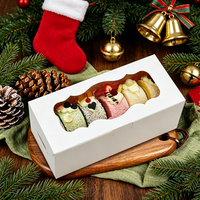 Boîtes à gâteaux roulés personnalisées OEM/ODM, boîtes d'emballage jetables blanches pour boulangerie avec fenêtre ondulée