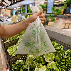 Compostable PLA/Tinh bột ngô phân hủy sinh học sản xuất/mua sắm túi trên cuộn compostable sinh thái thân thiện sản xuất túi cho siêu thị - Product Image 1