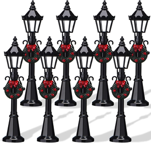 Giáng sinh <span class=keywords><strong>mini</strong></span> ánh sáng đường phố mô hình phụ kiện giáng sinh thu nhỏ Đèn làng bài cho Dollhouse nhỏ đường phố đèn vườn - Product Image 1