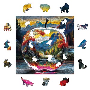 Hamaileon in <span class=keywords><strong>legno</strong></span> fai da te <span class=keywords><strong>Puzzle</strong></span> a forma irregolare fatto a mano Custom decorazioni per la casa <span class=keywords><strong>Puzzle</strong></span> per bambini <span class=keywords><strong>adulti</strong></span> - Product Image 2